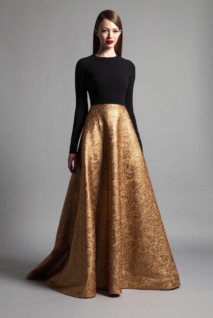 Black-Gold-engagement-party-outfit