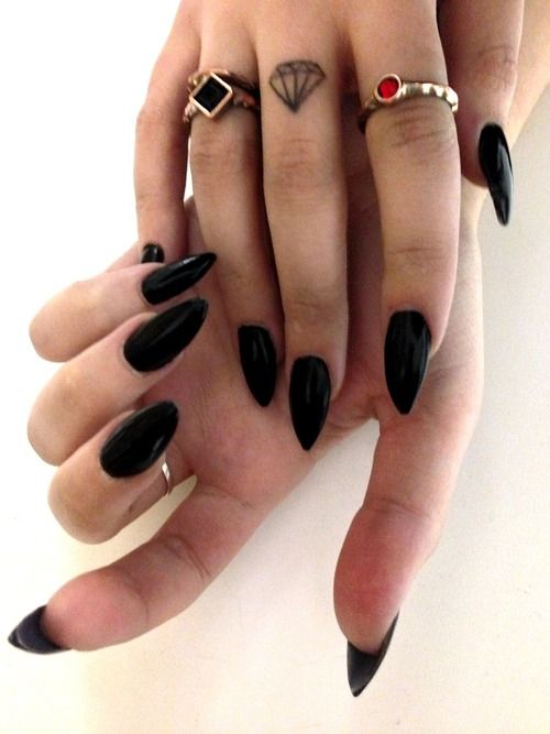 Black Nails Design