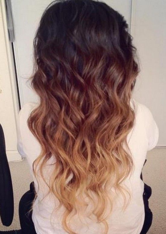 Cute-Dark-Brown-to-Blonde-Ombre-Hair-With-Waves-for-Girls