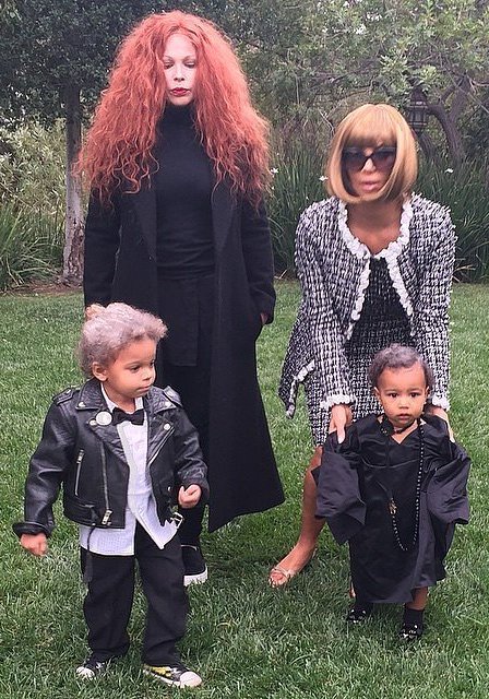 Kim Kardashian as Anna Wintour and North West as André Leon Talley