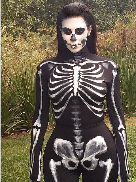 Kim Kardashian as a Sexy Skeleton