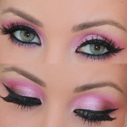 Pink-And-Purple-Smokey-Eye-Makeup-For-Evening