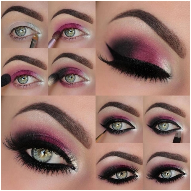 Stunning-Hot-Pink-Smokey-Eye-Makeup