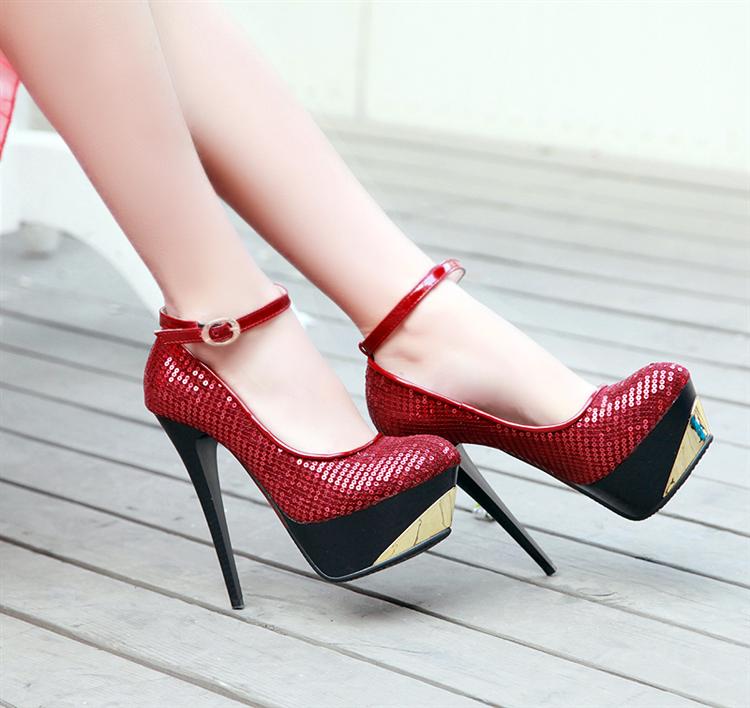 Women-Shoes-Fashion-Paillette-Ultra-High-Thin-Heels