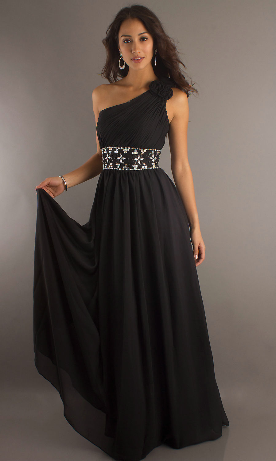 one-shoulder-black-prom-dress