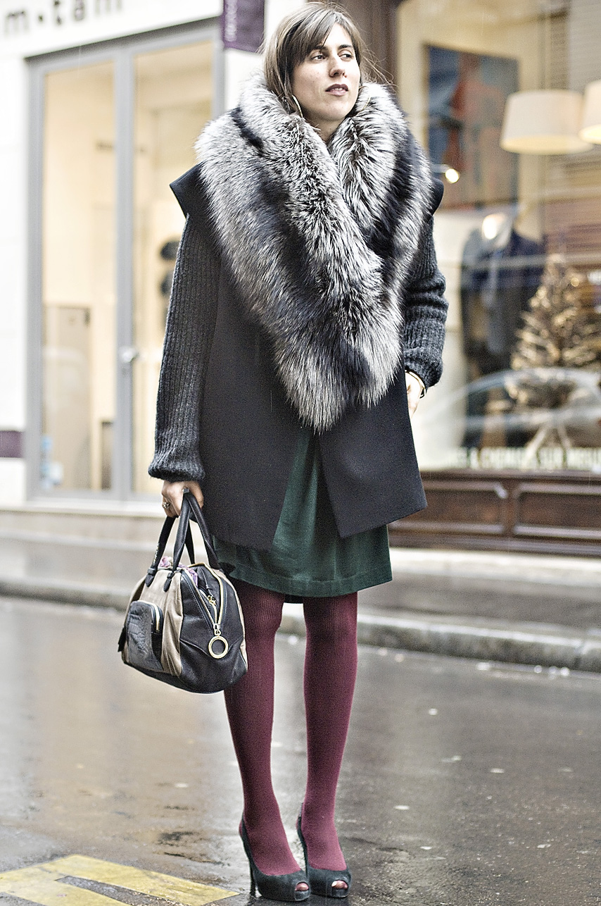streetstyle fur street fashion
