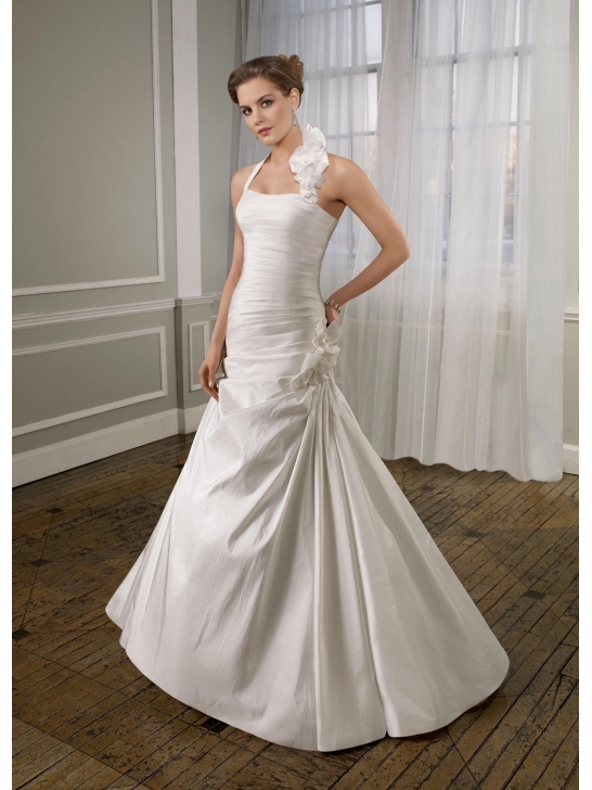 stylish-taffeta-removable-flowered-halter-mermaid-wedding-dress
