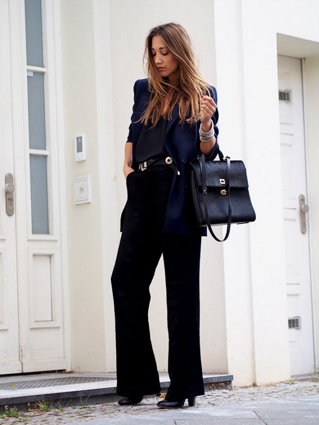 Black-Cape-Coat-with-Flared-Jeans