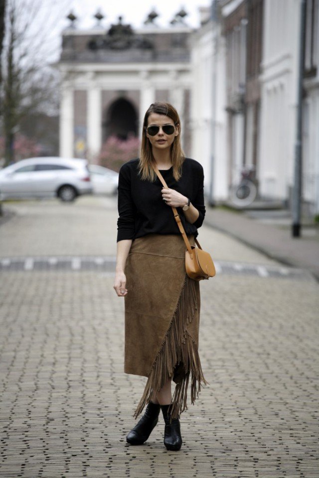 Black-Top-with-Suede-Skirt