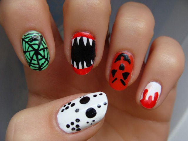 Colorful-Halloween-Nail-Design