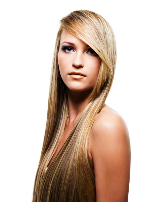 Long-Blonde-Sleek-and-Straight-Hairstyle