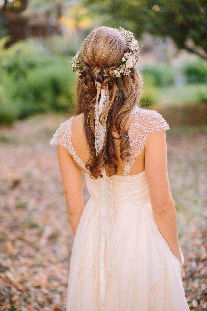 Rustic-Half-Up-Half-Down-Bridal-Hairstyle-with-Flowers