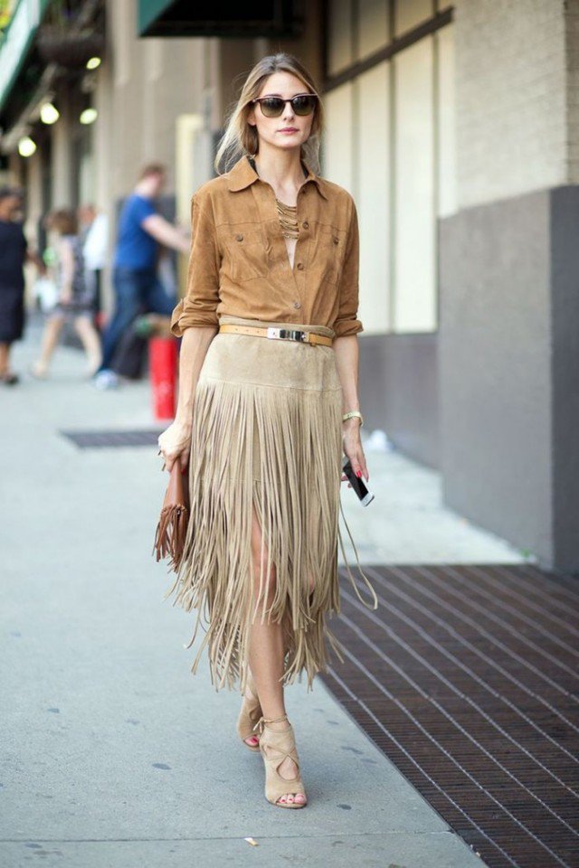 Suede-Shirt-with-Fringe-Skirt