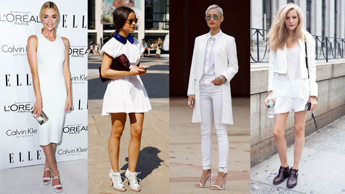 Various All White Outfits