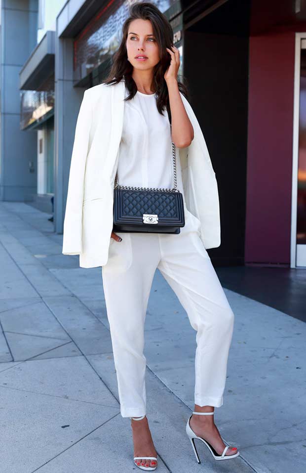 White-Jumpsuit-and-White-Heels-Outfit