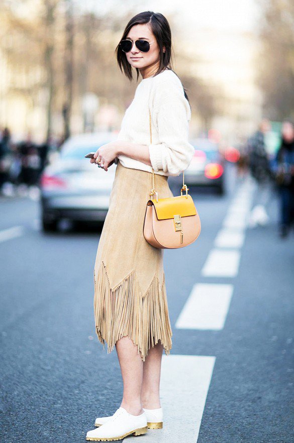 White-Sweater-with-Suede-Fringe-Skirt