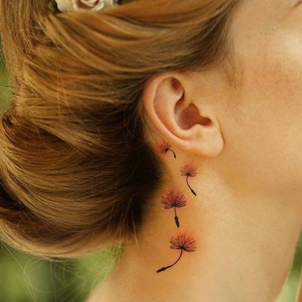 Dandelion-Tattoo-Behind-Ear
