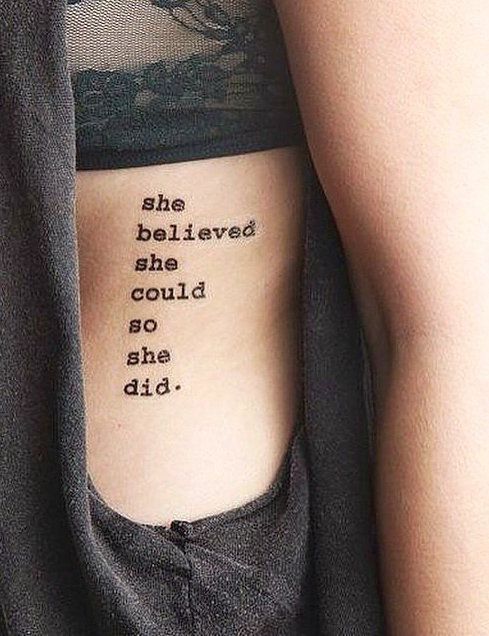 Lovely Inspirational Quote Tattoos