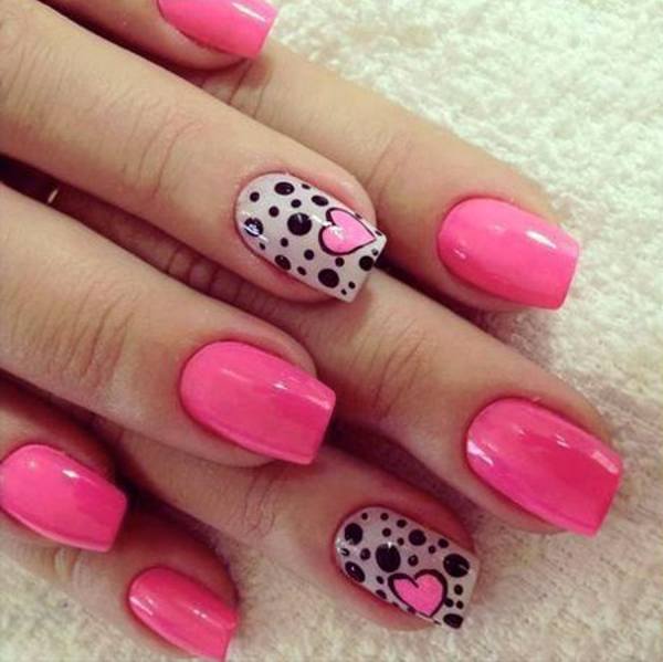 bright-pink-nail-designs