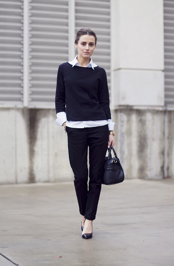 Black-White-Work-Outfits-For-Women
