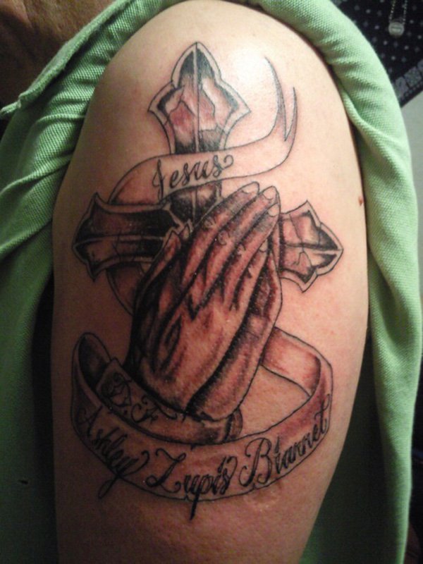 Praying-Hands-Arm-Tattoo-Designs-For-Men