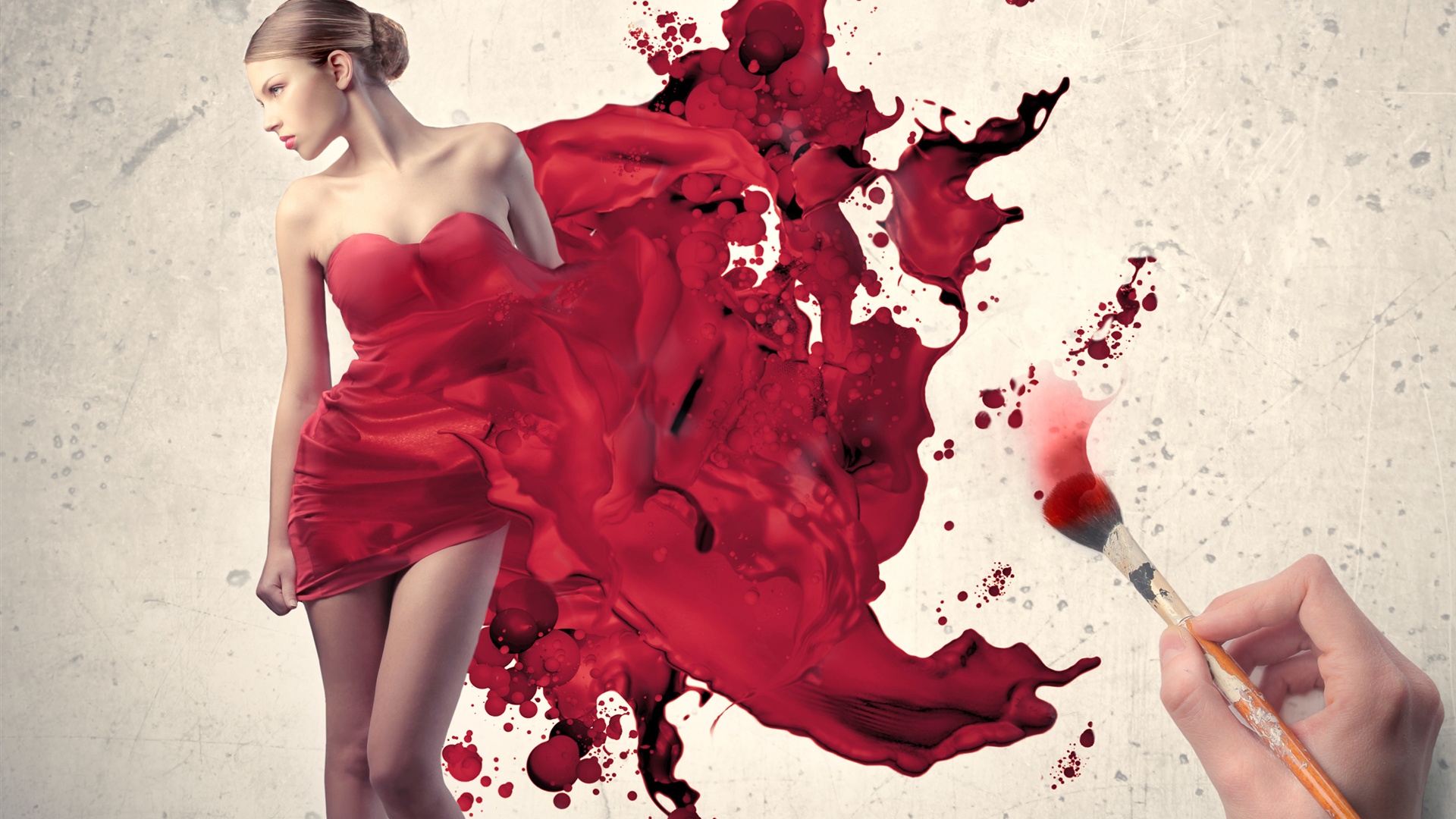 Girl Red Dress