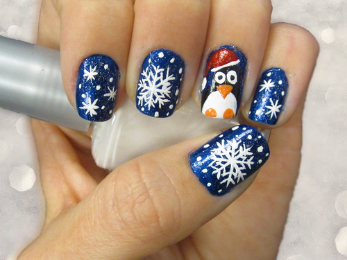 Winter-cool-simple-unique-nail-design