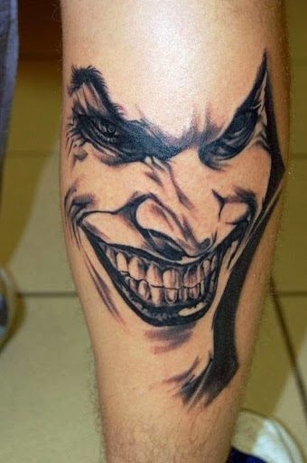 amazing joker face tattoos for men