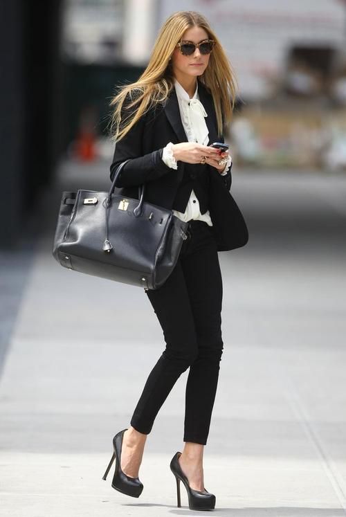 chic-black-and-white-work-outfits-for-girls