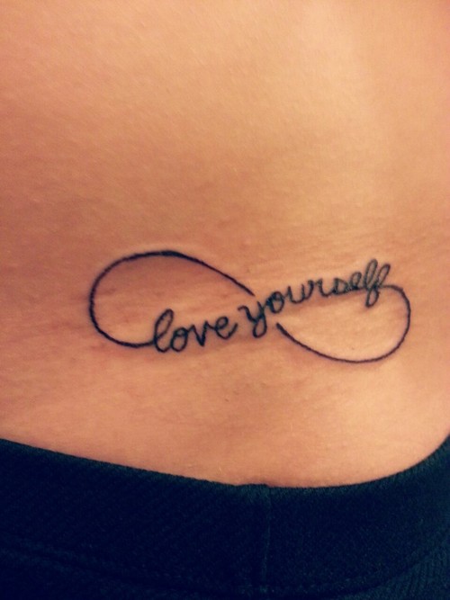 Love-yourself-infinity-tattoo-for-girls
