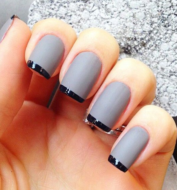 gray-nails-black-french-tips