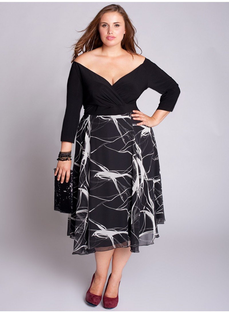 Plus-Size-Cocktail-Dresses-Black