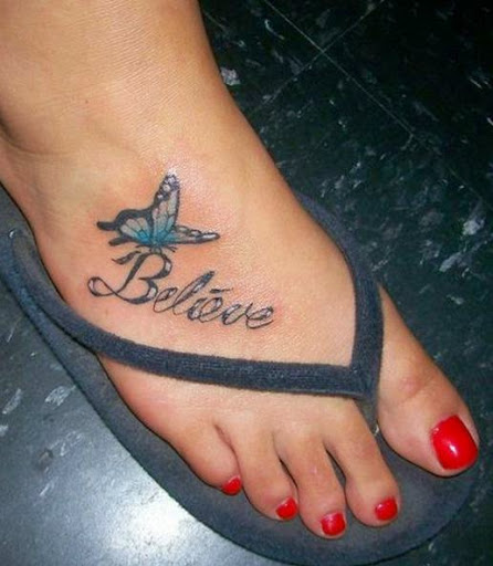 butterfly tattoos foot tattoos