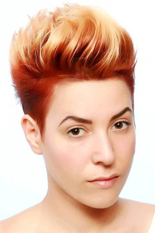 short-red-hair-with-blonde-ombre-highlights