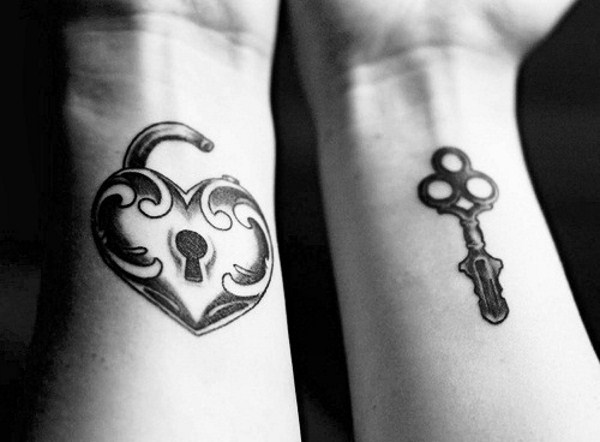 Best-Friend-Tattoos-Lock-And-Key