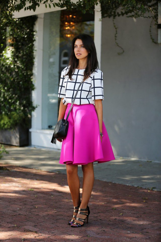 Checkered-Print-Top-with-Skirt