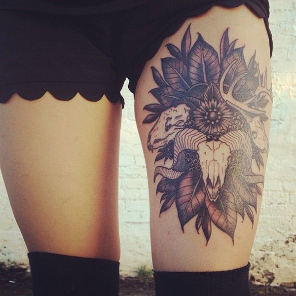 Cool-thigh-tattoo