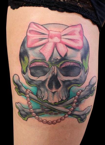 Girlie-Skull-Tattoo