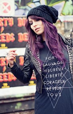 Long-Wavy-Purple-Punk-Hairstyle
