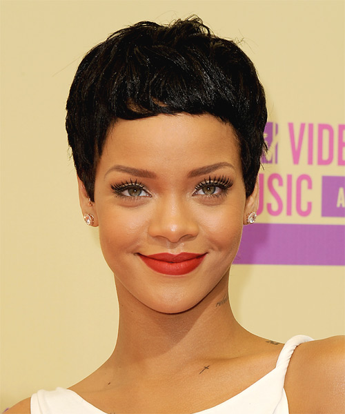Rihanna Short Straight Hairstyles