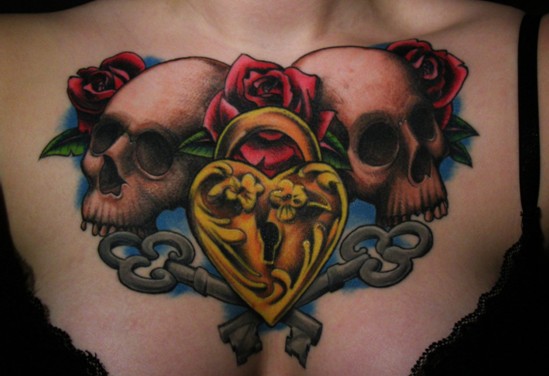 Skull-Tattoos-Chest-Tattoo-Designs-for-Women