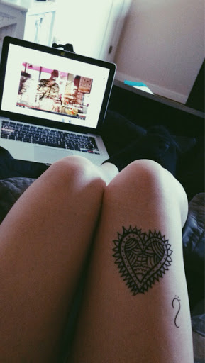 You can also get heart tattooed on thigh