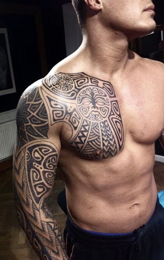 amazing tattoo ideas for men on arm and chest