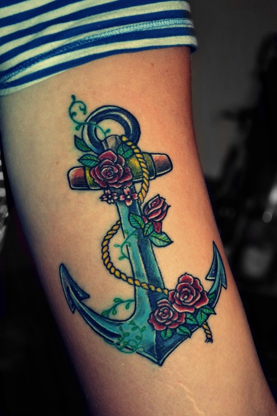 Anchor Colorful Tattoos