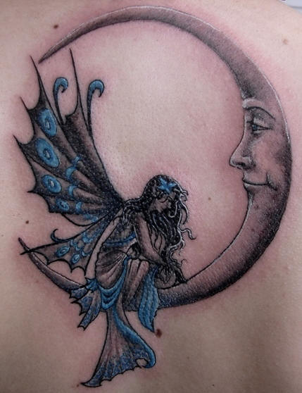 Fairy-and-Moon-Tattoo-Design