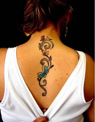 Nice Upper Back Tattoos for Women
