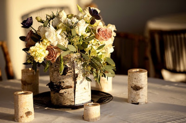 Rustic Wedding Centerpieces With Flowers