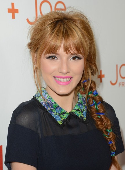 Bella-Thorne-Long-Braided-Fishtail-Hairstyle-for-Summer