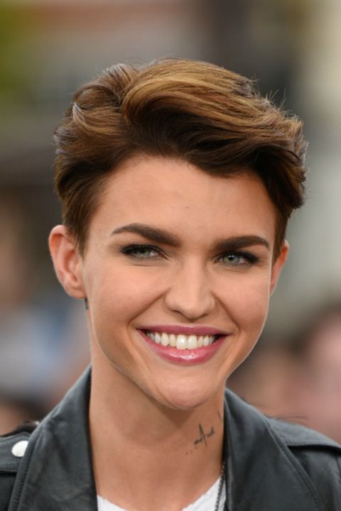 Ruby Rose Short Haircuts for Thick Hair