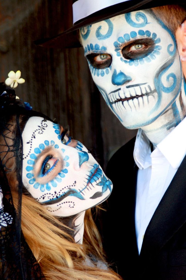 Day of the Dead Halloween Makeup for Couples